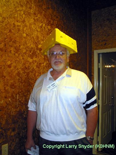 WM9H & Infamous Cheesehead Hat.JPG